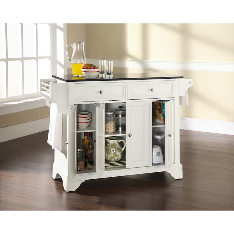 Crosley Lafayette Granite Top Full Size Kitchen Island/Cart - 18"d x 51.5"w x 36"h