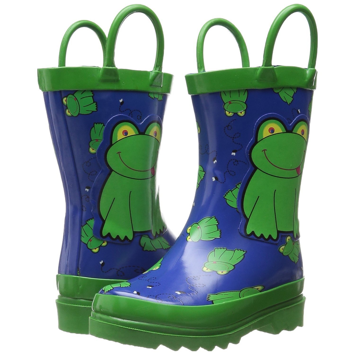 green frog rain boots