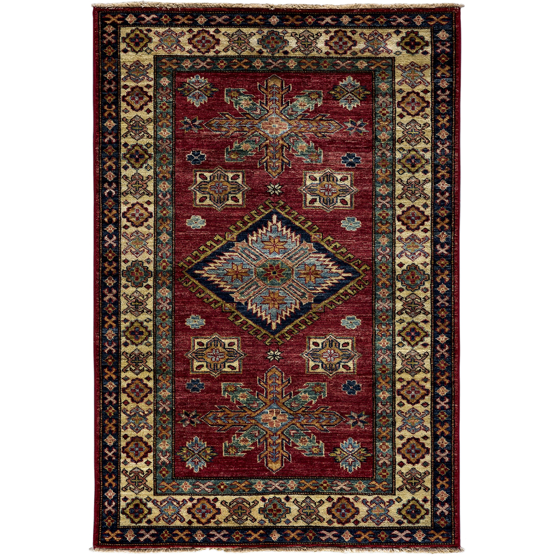 Dhirakh Hand Knotted Area Rug (3'2" X 4'10") - 3'2" x 4'10"/Surplus