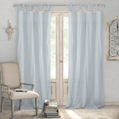 Buy Blue Tie Top Curtains Drapes Online At Overstock Our Best