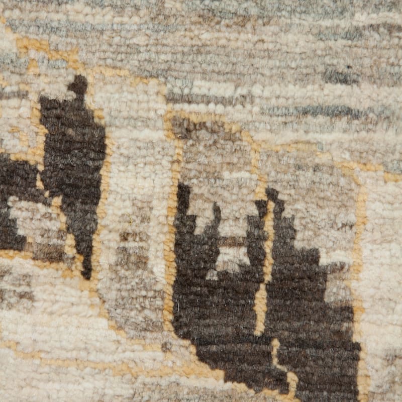 Patterned & Floral, One-of-a-Kind Hand-Knotted Area Rug - Ivory, 8' 3" x 10' 3" - 8'3" x 10'3"