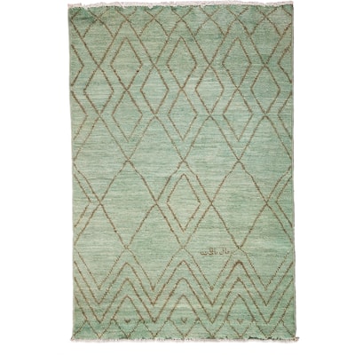 Bahanrud Hand Knotted Area Rug (4'1" X 6') - 4'1" x 6'/Surplus
