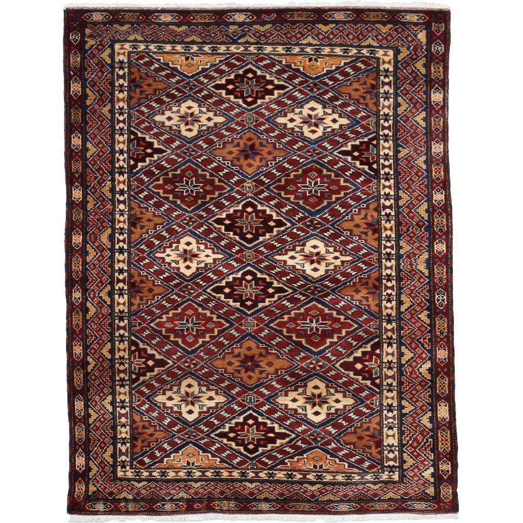 Overton Banah Hand Knotted Area Rug (3'4" X 4'4") - 3'4" x 4'4"/Surplus