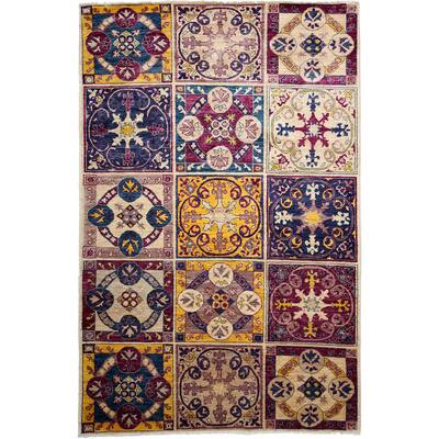 Uqakah Hand Knotted Area Rug (5'3" X 8'1") - 5'3" x 8'1"/Surplus