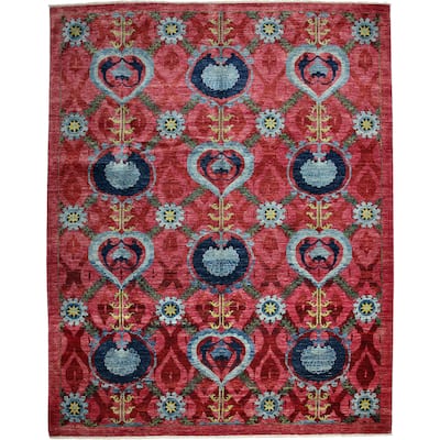 Overton Giza Multicolor Wool Hand-knotted Area Rug (9'1 x 11'5) - 9'1" x 11'5"/Surplus