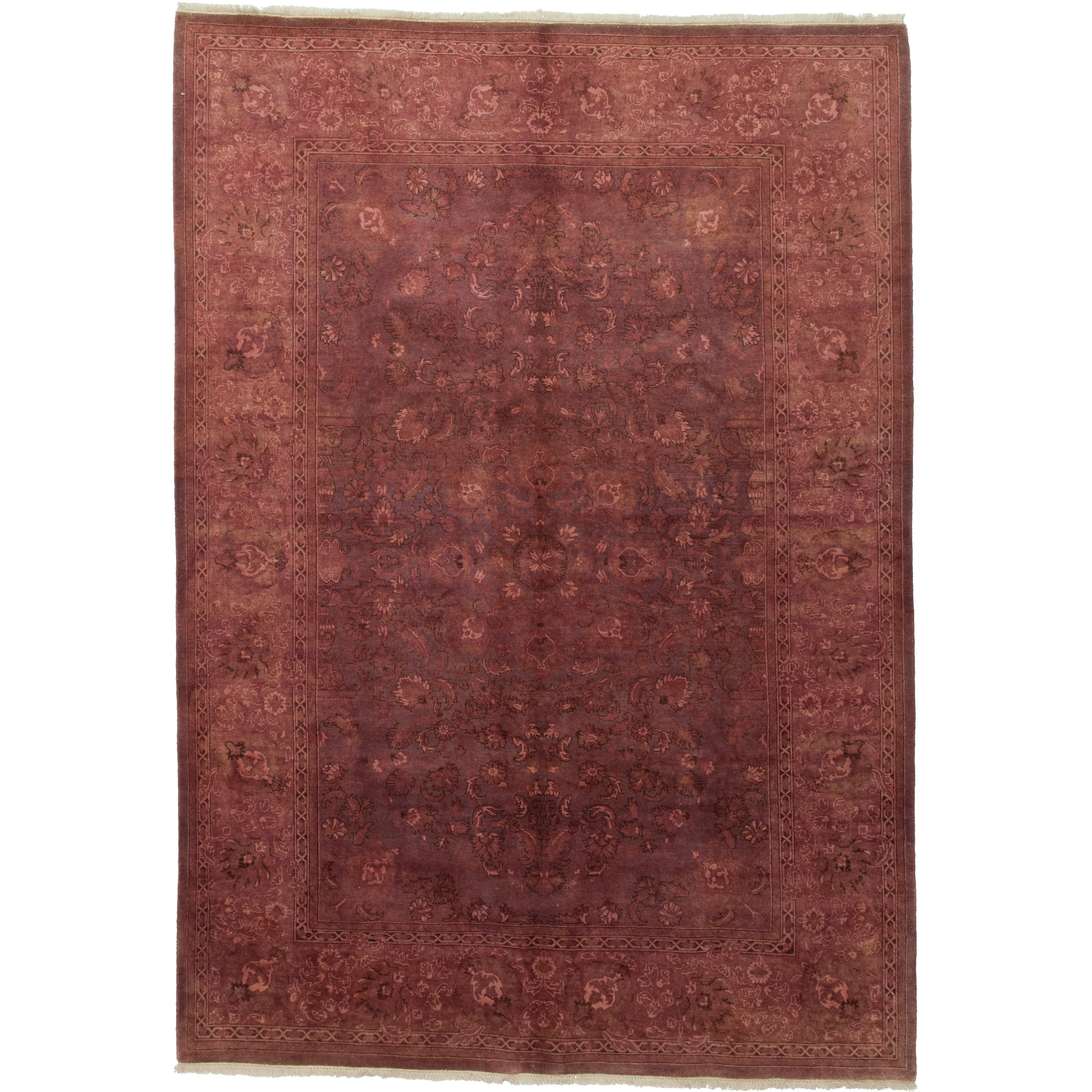 Overdyed Surarasta Hand Knotted Area Rug (6'1" X 8'8") - 6'1" x 8'8"/Surplus