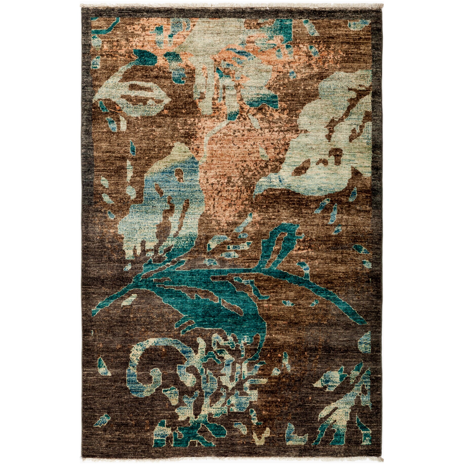 Overton Tanuyadh Hand Knotted Area Rug (4'1" X 5'10") - 4'1" x 5'10"/Surplus