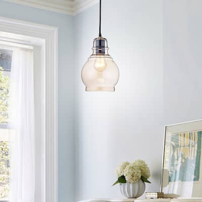 Mariana Antique Black Mini Pendant with Cognac Round Glass