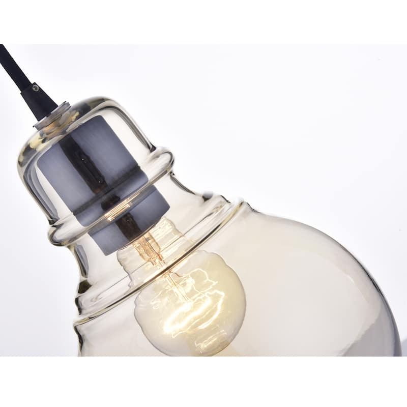 Mariana Antique Black Mini Pendant with Cognac Round Glass
