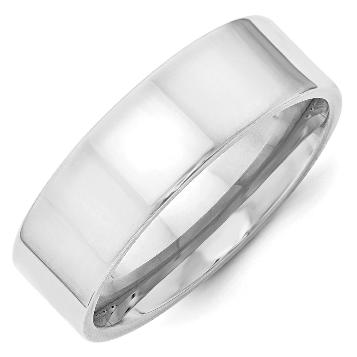 10K White Gold 4mm Standard Comfort Fit Band Ring
