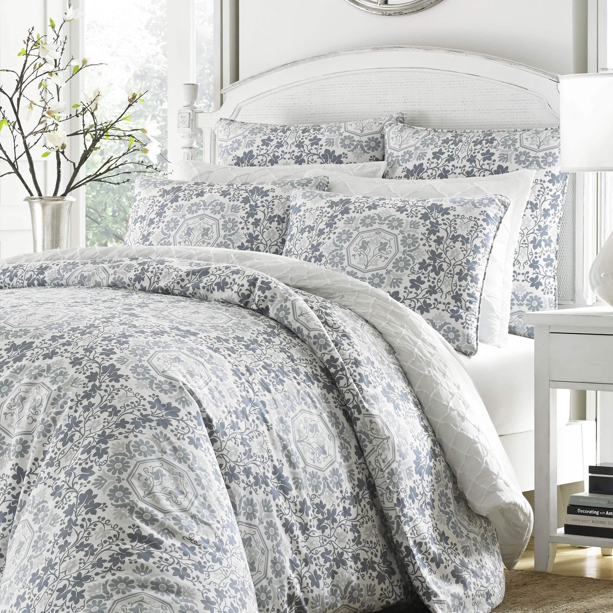 Shop Stone Cottage Caldecott Blue Comforter Set Overstock 15995462 King