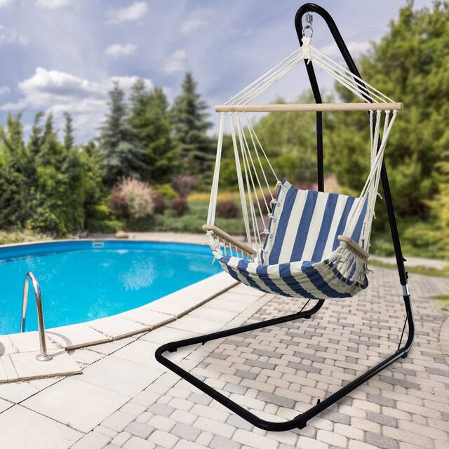 Sorbus? Adjustable Hammock Chair Stand Frame, 1 Person, 330 Pound Capacity (Black)