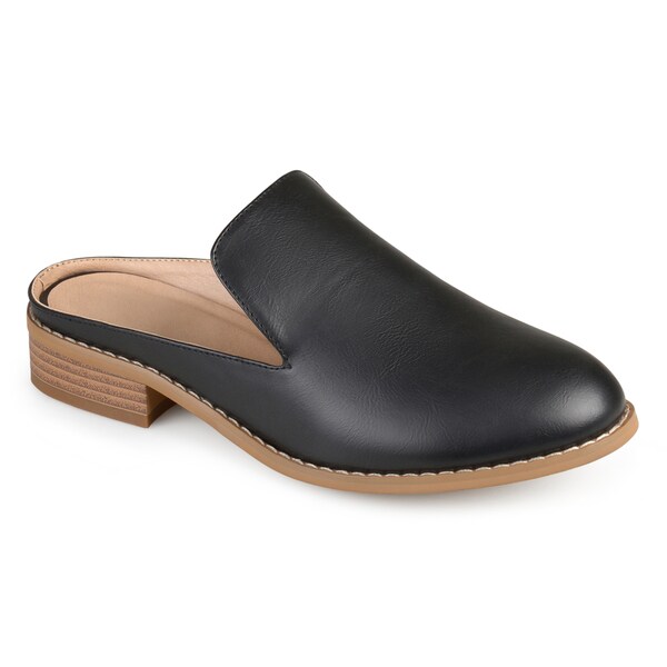 leather slide mules