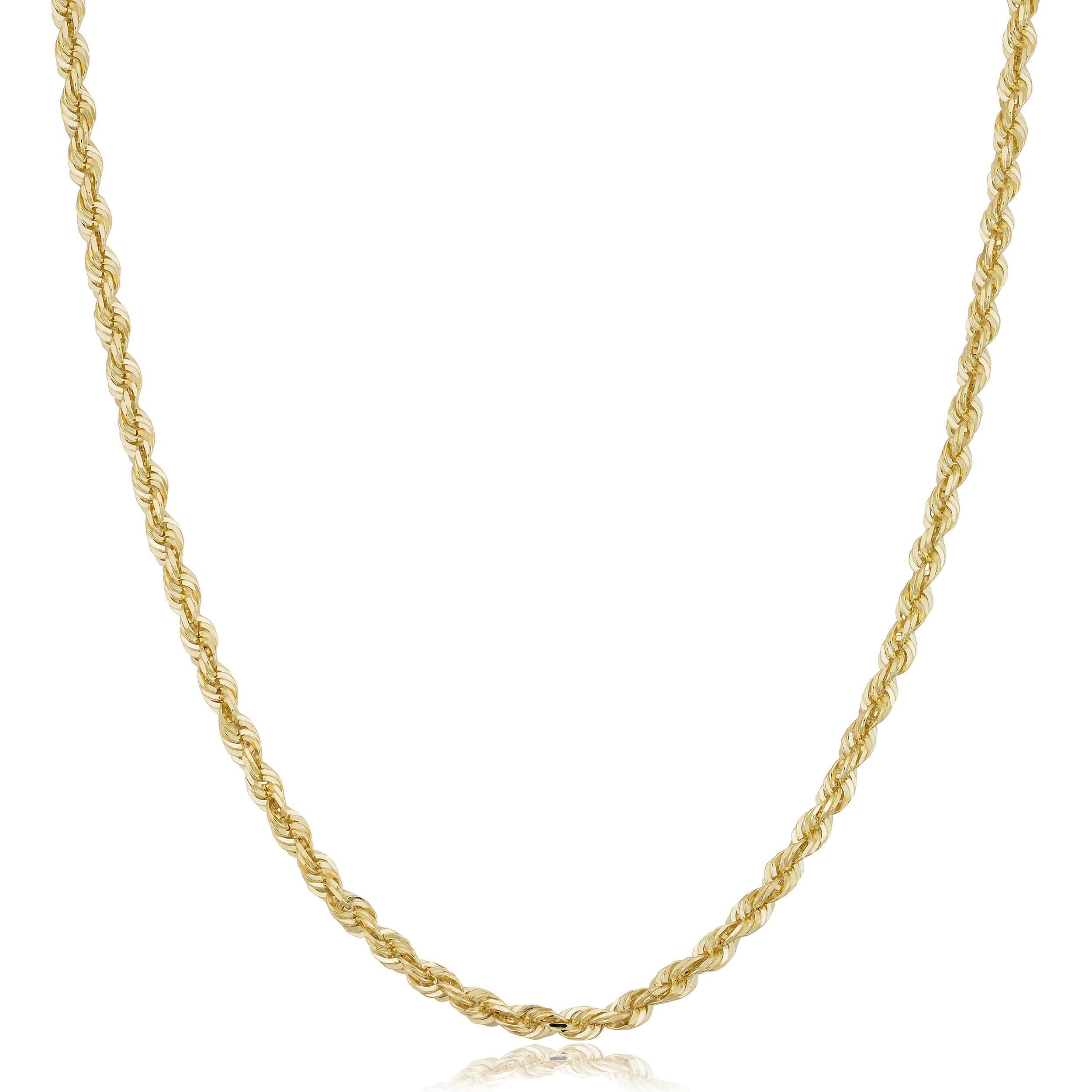 24 inch 10 karat gold rope chain