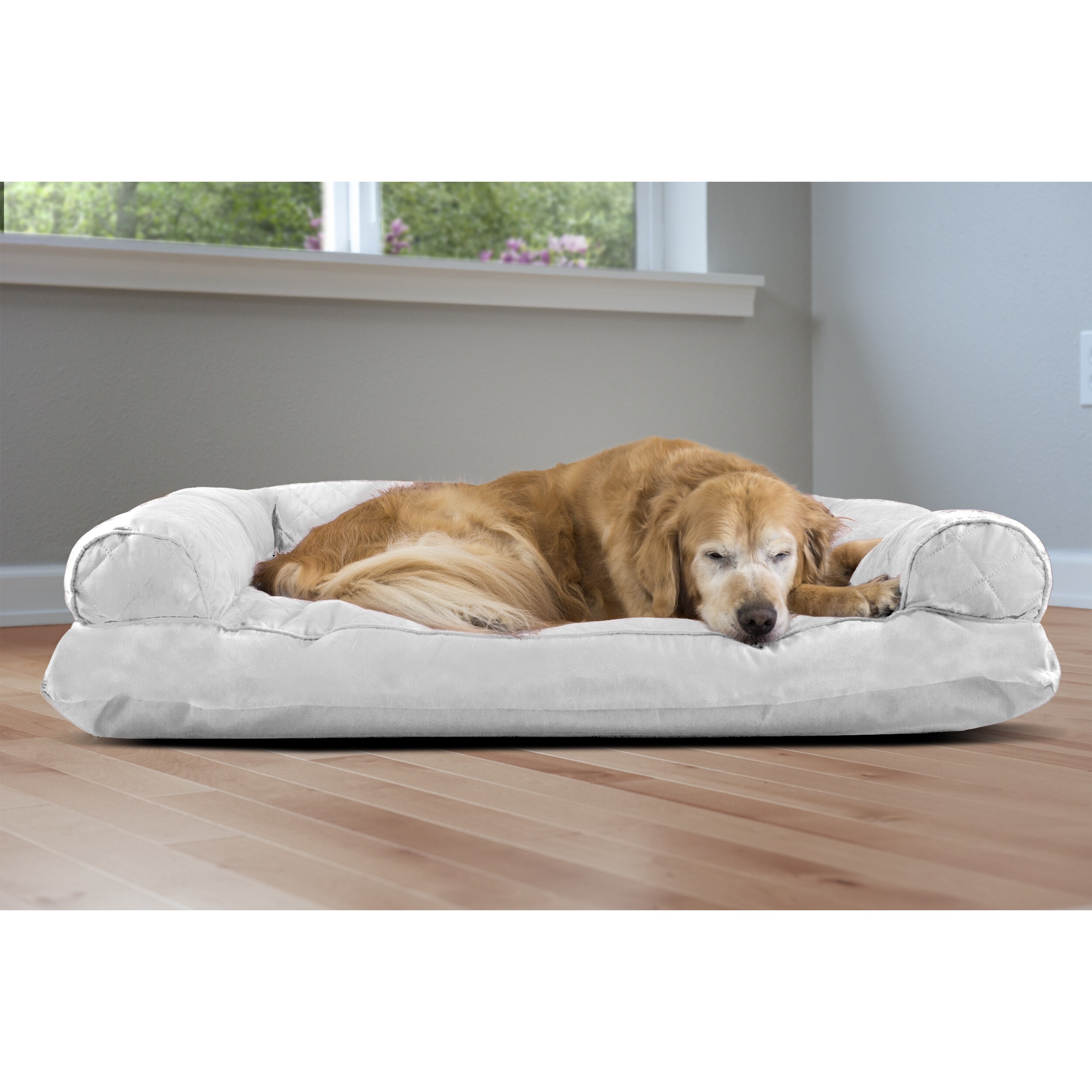 Furhaven Pet Bed Quilted Pillow Sofa Dog