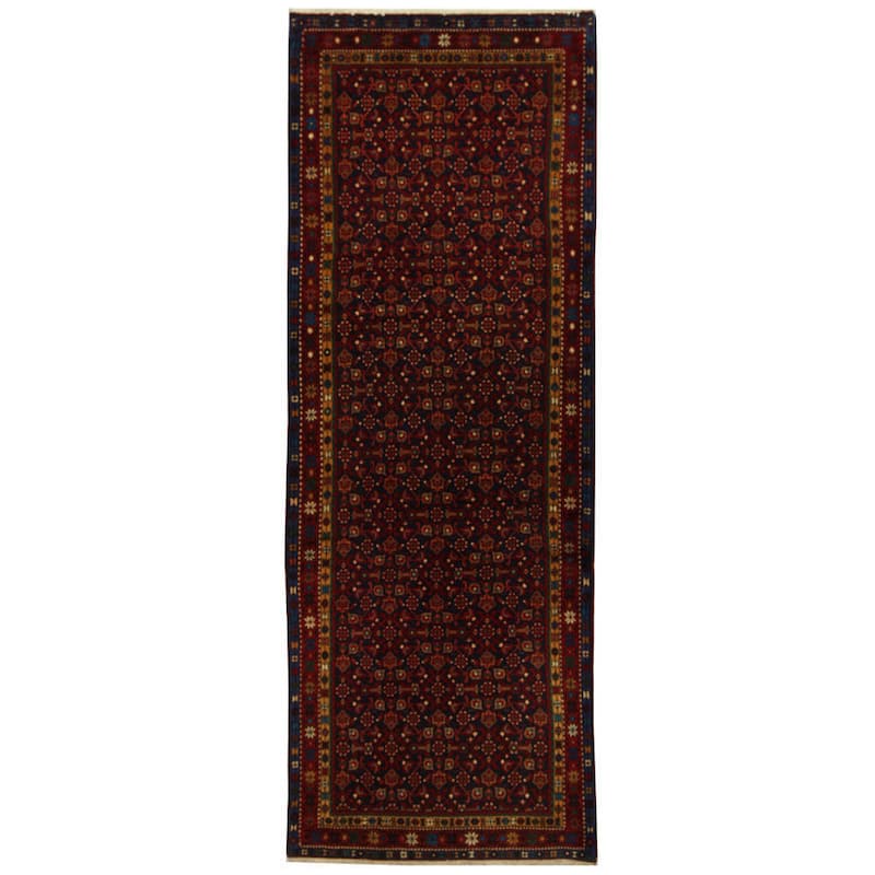 HERAT ORIENTAL Handmade One-of-a-Kind Hamadan Wool Runner (Iran) - 3'6 x 9'9