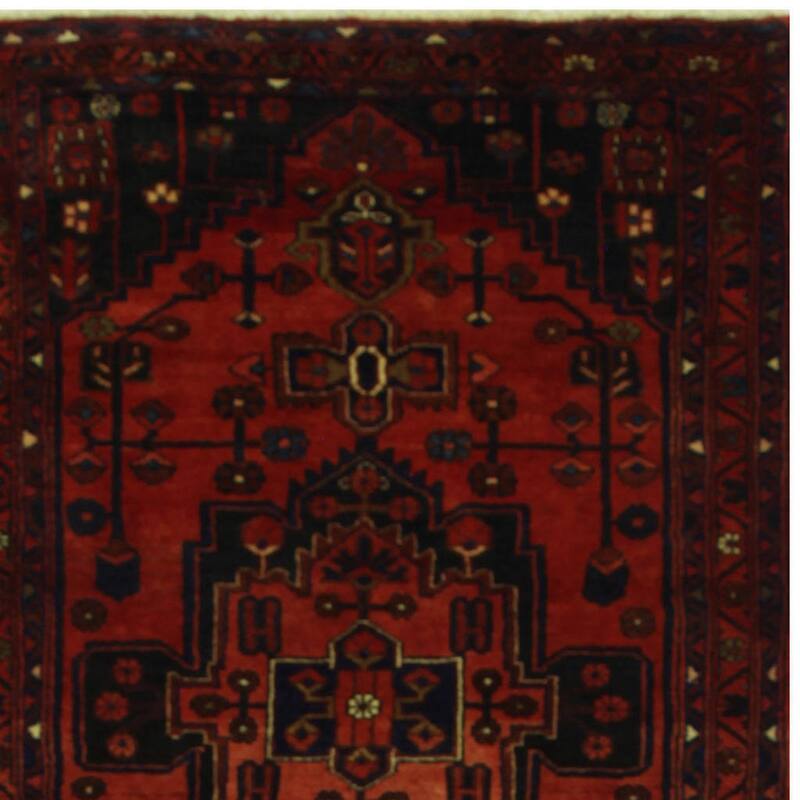 HERAT ORIENTAL Handmade One-of-a-Kind Hamadan Wool Runner (Iran) - 3'6 x 10'5