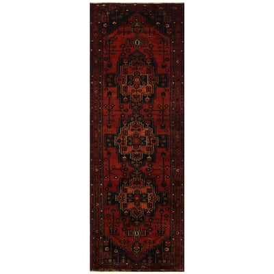 HERAT ORIENTAL Handmade One-of-a-Kind Hamadan Wool Runner (Iran) - 3'6 x 10'5