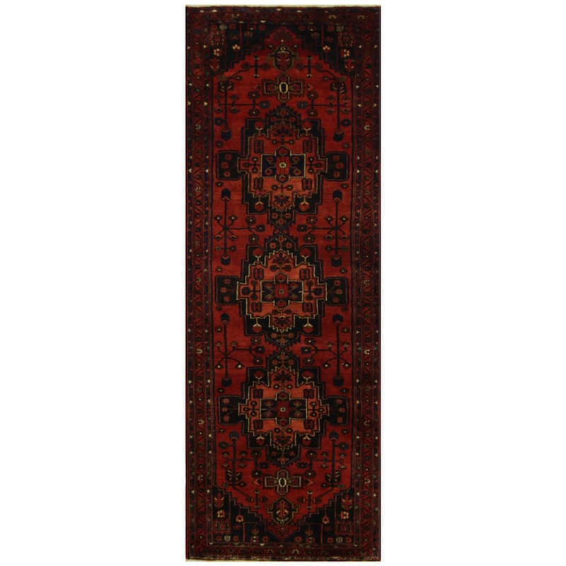 HERAT ORIENTAL Handmade One-of-a-Kind Hamadan Wool Runner - 3'6 x 10'5