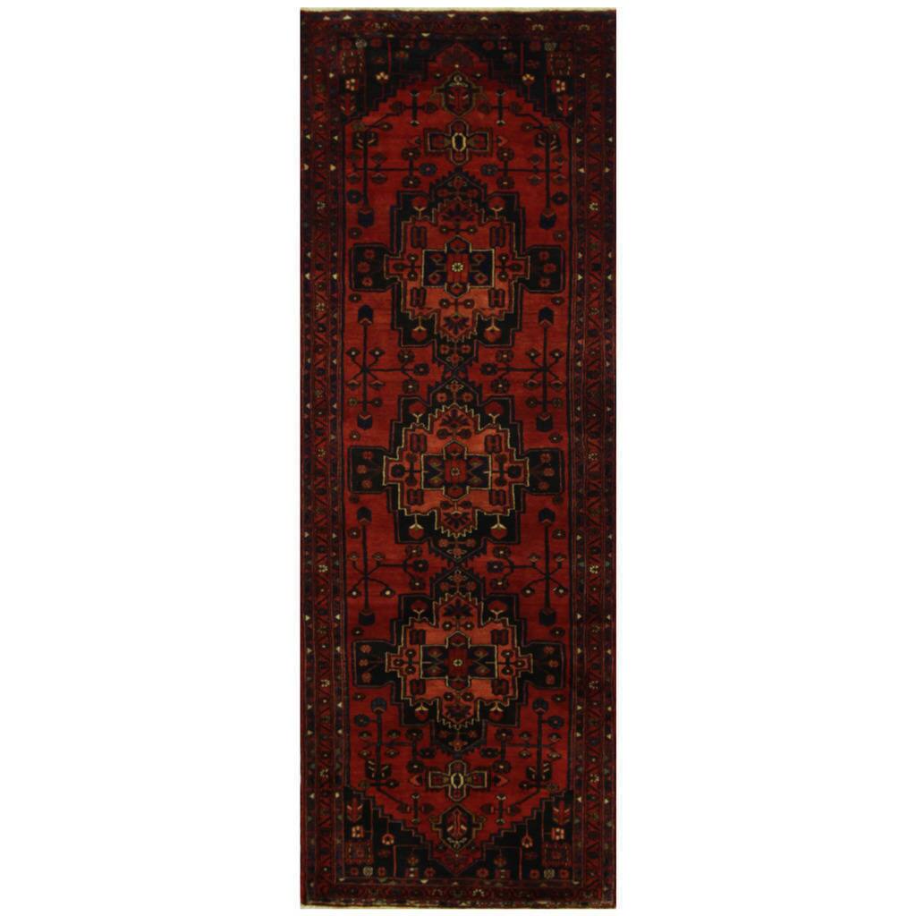 HERAT ORIENTAL Handmade One-of-a-Kind Hamadan Wool Runner (Iran) - 3'6 x 10'5