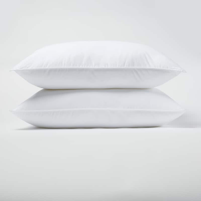 1221 Bedding Cotton Sateen Down Alternative Pillow (Set of 2) - White