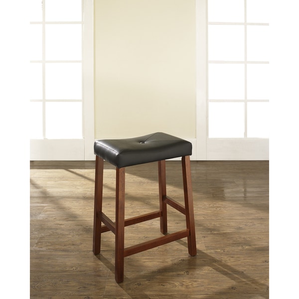 cherry saddle bar stools