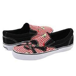 Draven Cherry Gingham Slip On Black/Red Athletic