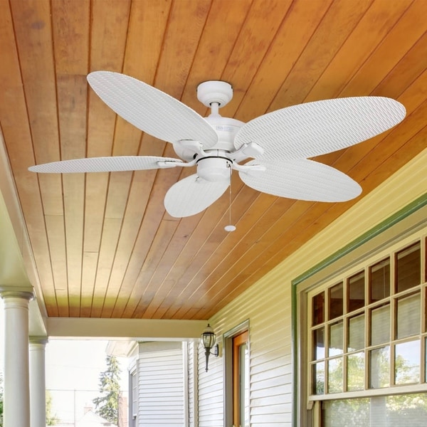 52 Honeywell Duval White Indoor Outdoor Ceiling Fan With Wicker Blades 0b26aded 6ac4 4e57 88de 75e190d9037c 600 