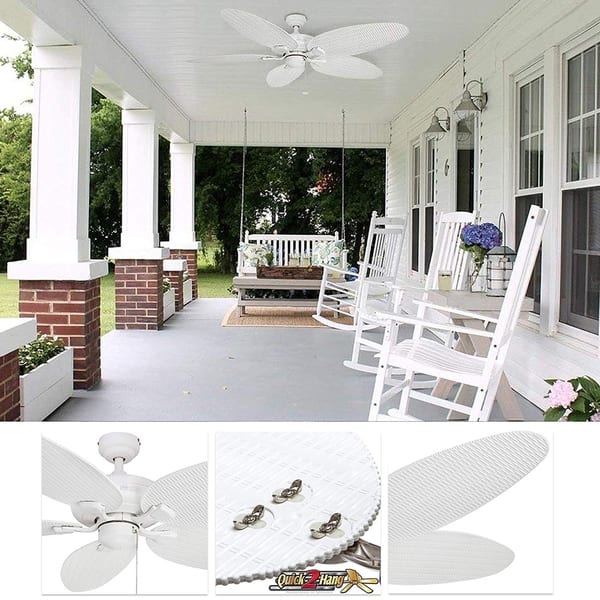 Shop Honeywell Duvall Tropical Ceiling Fan Five Wet Rated