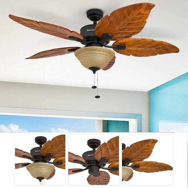 Honeywell Sabal Palm Tropical Ceiling Fan W Sunset Bowl Honeywell Sabal Palm Tropical