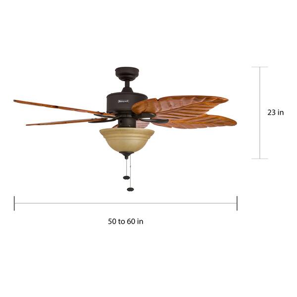 Shop Honeywell Sabal Palm Tropical Ceiling Fan W Sunset Bowl