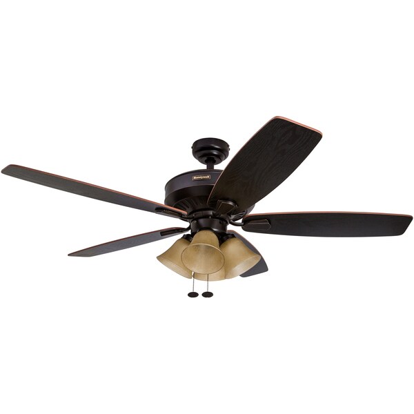 52 Honeywell Birnham Oil Rubbed Bronze Ceiling Fan With 4 52 Honeywell Birnham Oil Rubbed Bronze Ceiling Fan With 4 Light