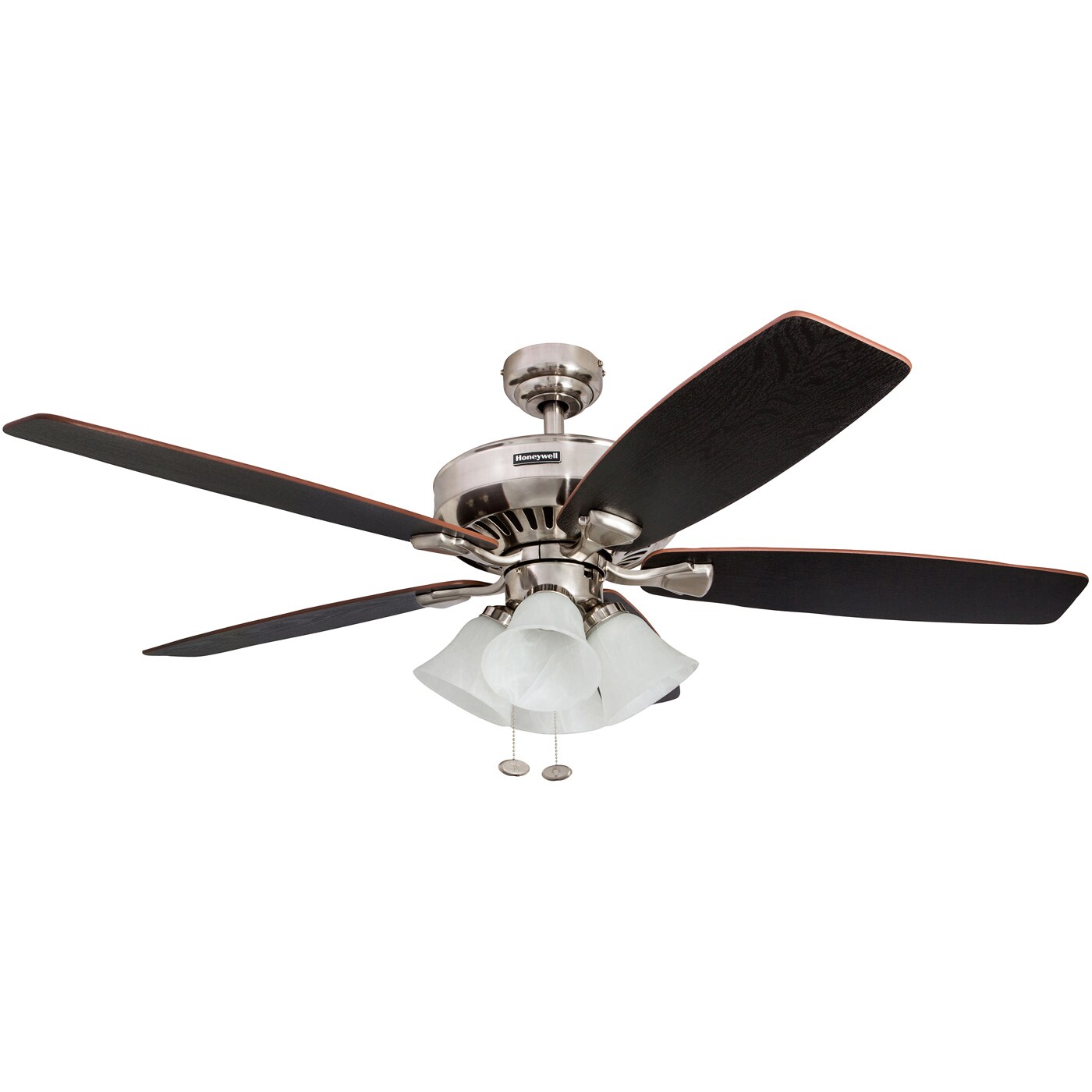 52 Honeywell Birnham Brushed Nickel Ceiling Fan With 4 Light