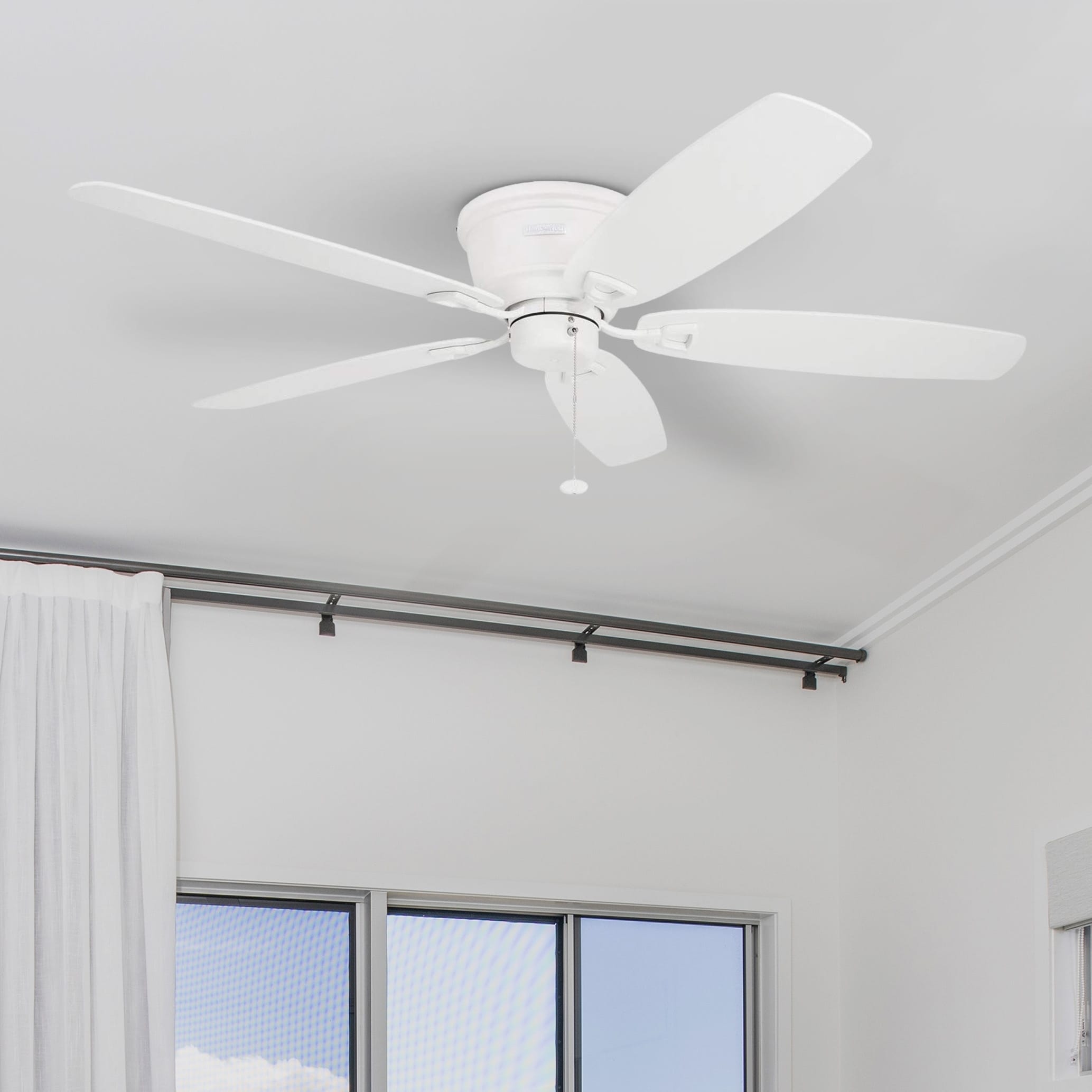 Shop 52 Honeywell Glen Alden White Hugger Ceiling Fan Free