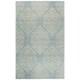preview thumbnail 13 of 21, Alora Decor Lavine Grey/ Blue Hand-tufted Medallion Wool Rug