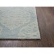 preview thumbnail 12 of 21, Alora Decor Lavine Grey/ Blue Hand-tufted Medallion Wool Rug