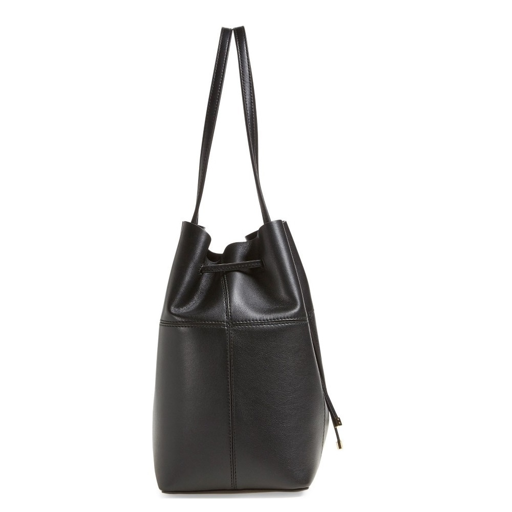 tory burch black bucket bag