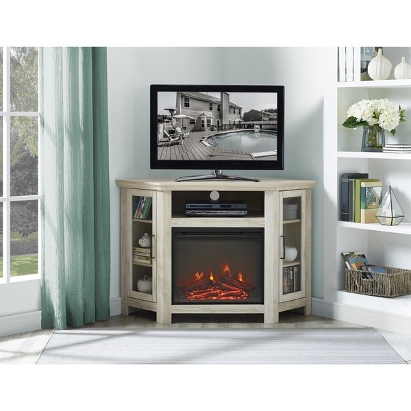 Shop 48 Corner Fireplace Tv Stand Console 48 X 20 X 32h On Sale