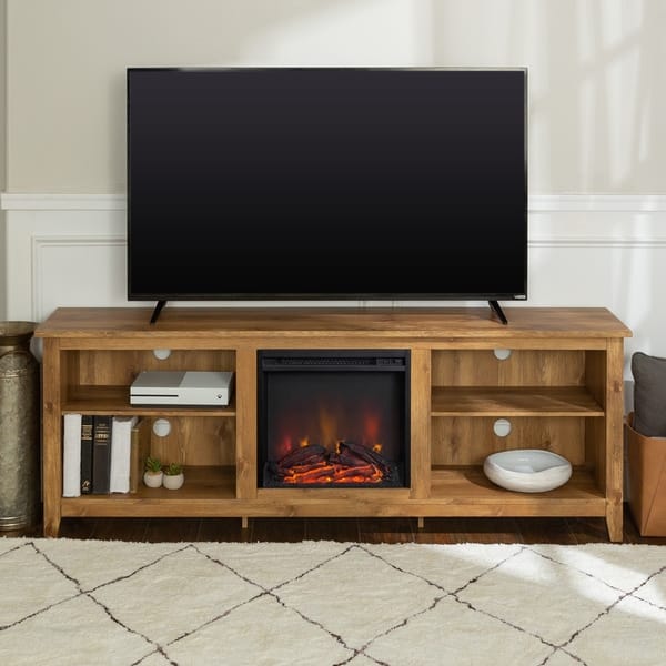 Shop 70 Fireplace Tv Stand Console 70 X 16 X 24h On Sale