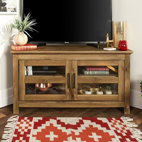 44" Corner TV Stand Console - Barnwood