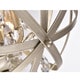 preview thumbnail 7 of 9, Benita 4-light Light Gold with Bronze Metal Crystal Orb Chandelier