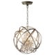 preview thumbnail 10 of 9, Benita 4-light Light Gold with Bronze Metal Crystal Orb Chandelier