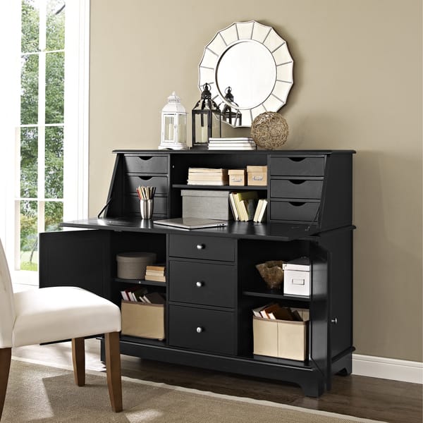 Shop Sullivan Secretary Desk In Black Free Shipping Today