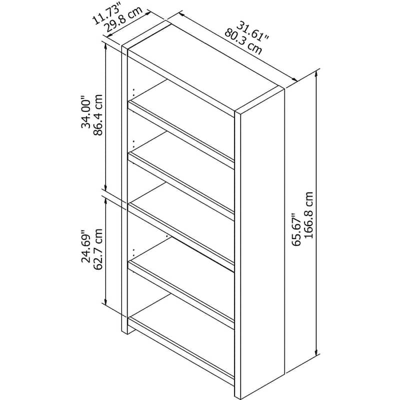 Echo 5 Shelf Bookcase by Bush Business Furniture