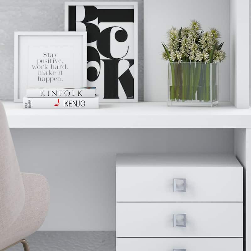 Echo Credenza Desk with Hutch and Drawers by Bush Business Furniture