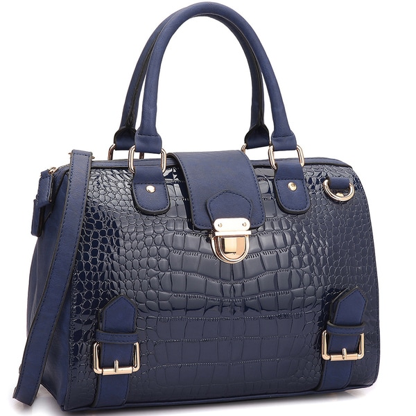 zip closure satchel handbag