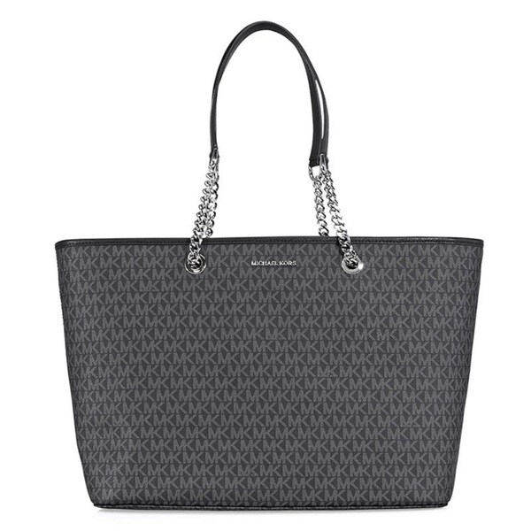 michael kors black signature tote