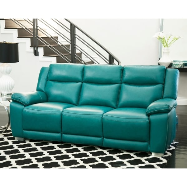 turquoise recliner sofa