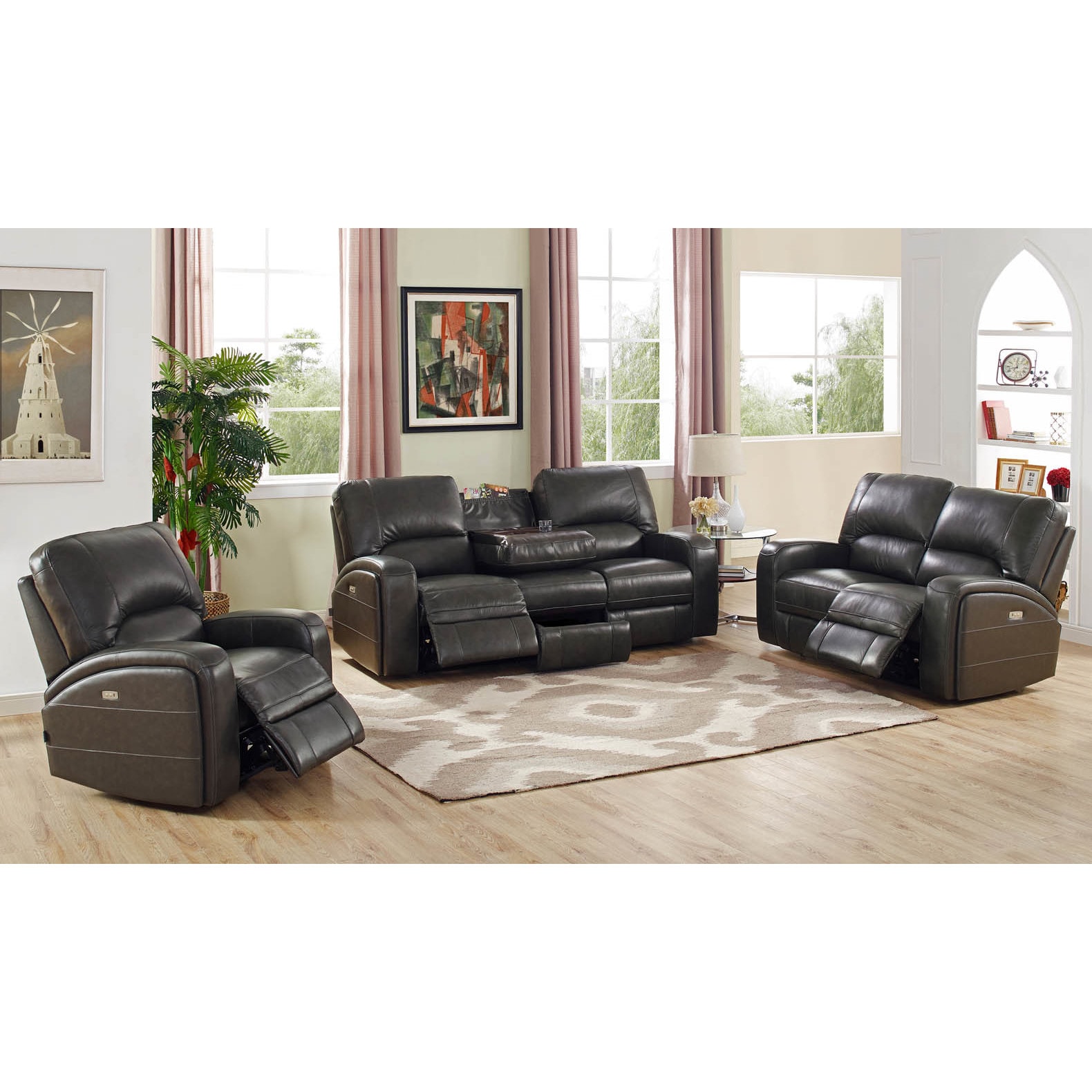Hydeline By Amax Newcastle Top Grain Leather Reclining Amax Newcastle Top Grain Leather