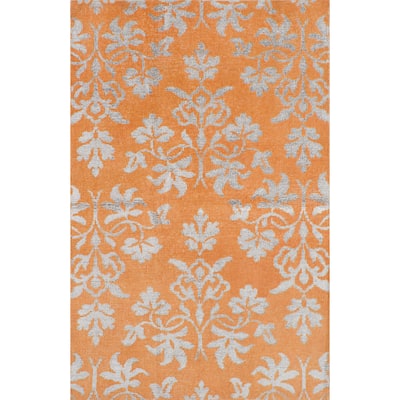 Hand-knotted La Seda Green Silk, Wool Rug